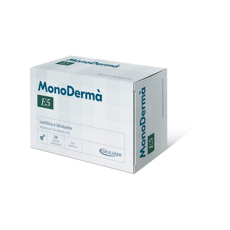 Monoderma E5 Vitamina E 5 % – 28 cápsulas monodosis para el cuidado de la piel