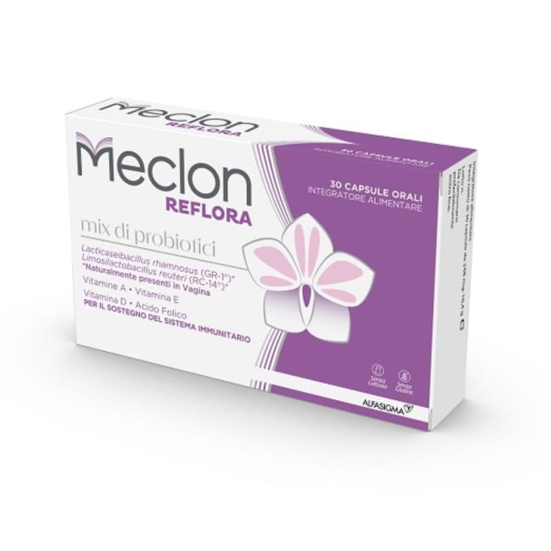 Meclon Reflora – 30 cápsulas orales con bacterias del ácido láctico