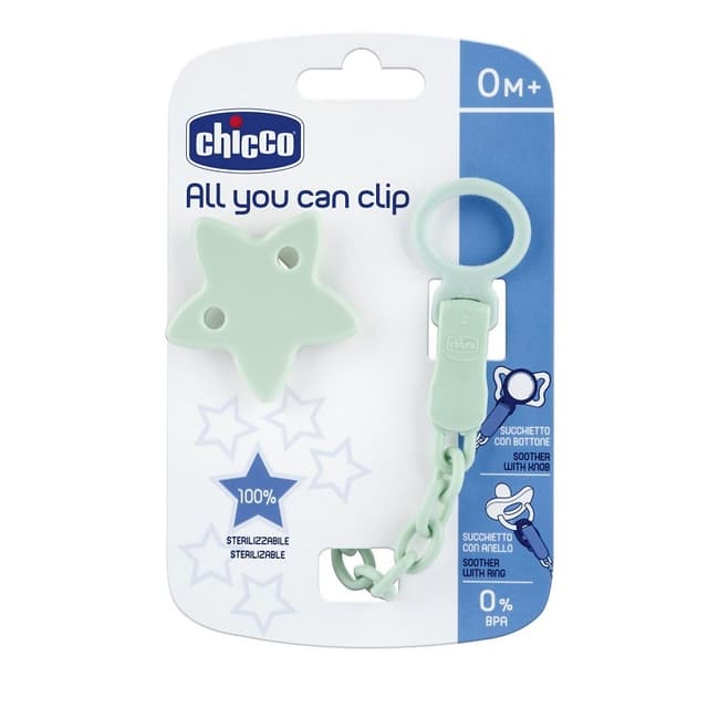 Chicco Clip Universal Estrella – Clip para chupete