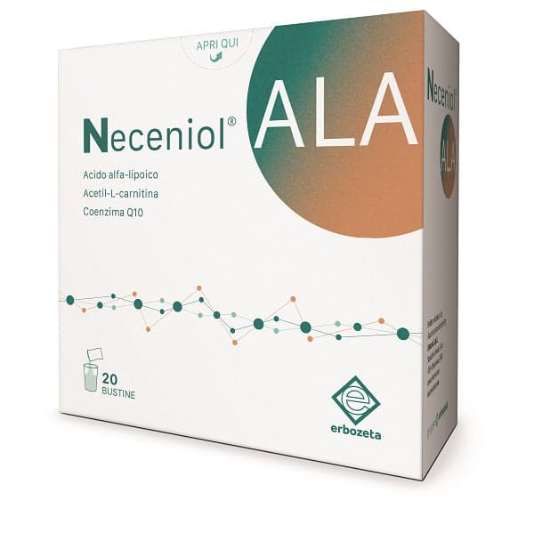 L-Carnitina 1 g + Ácido Alfa-Lipoico – 20 sobres | Neceniol ALA