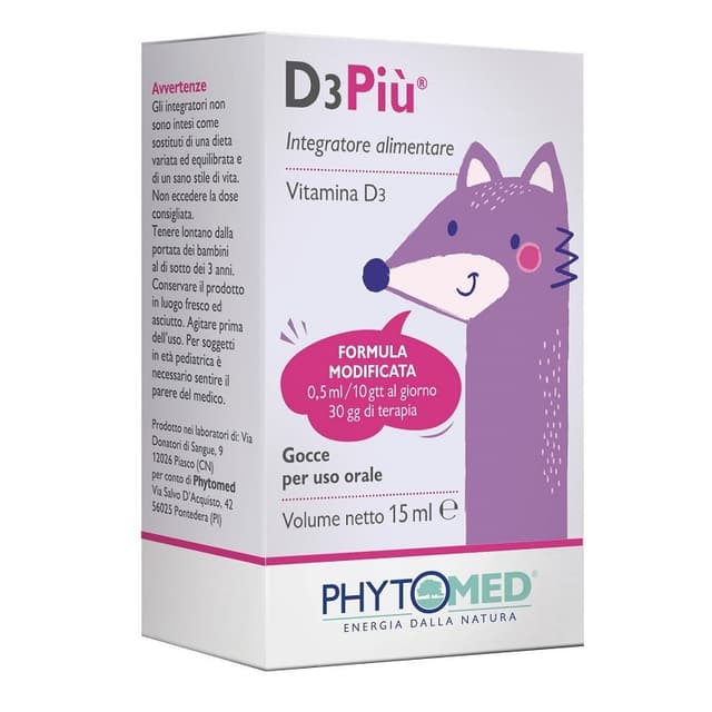 Vitamina D3 400 UI + Vitamina E – Gotas 15 ml | D3PIU