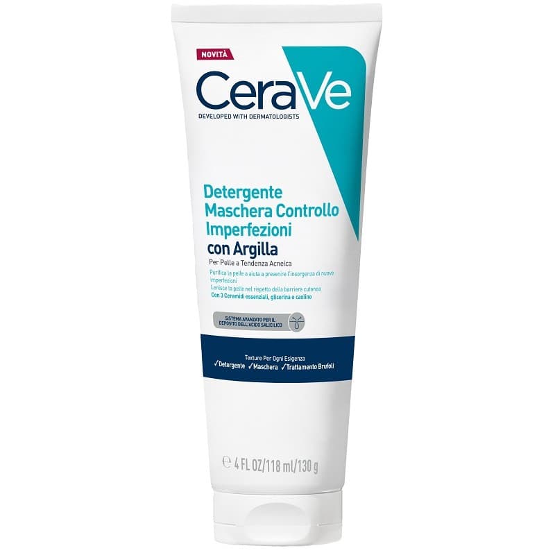 CeraVe Mascarilla Limpiadora para Imperfecciones – Limpieza facial 2 en 1