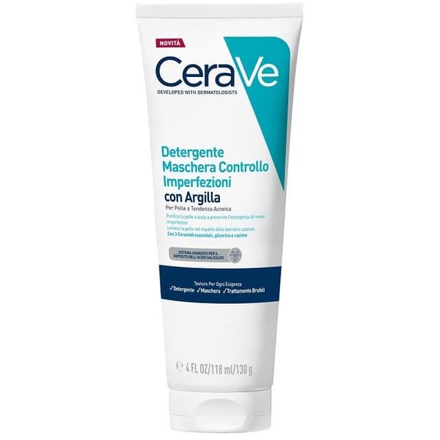 CeraVe Mascarilla Limpiadora para Imperfecciones – Limpieza facial 2 en 1