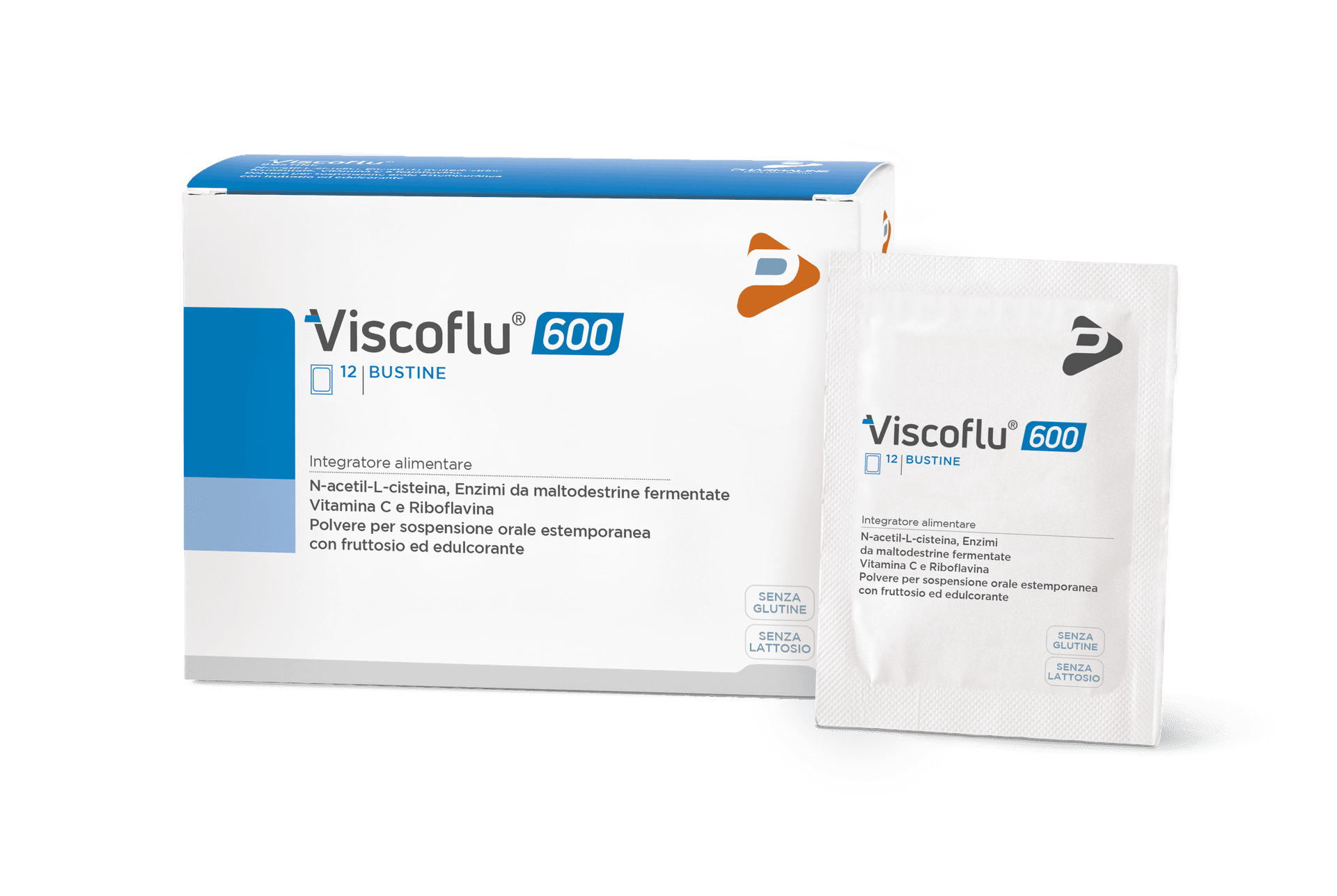 Viscoflu 600 – 12 sobres de polvo para disolver en agua