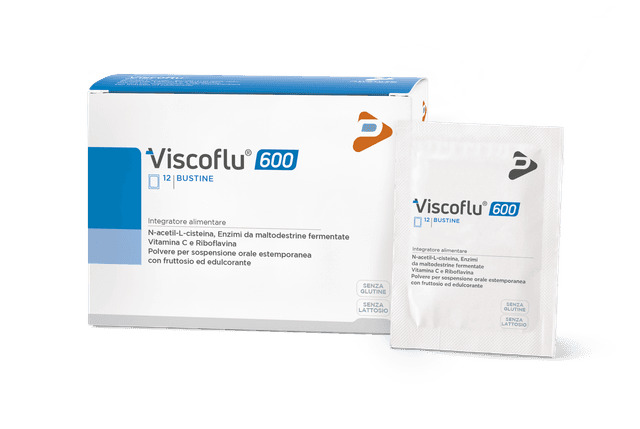 Viscoflu 600 – 12 sobres de polvo para disolver en agua