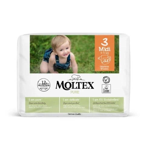 Moltex Pure & Nature Pañales Ecológicos Midi – 33 unidades