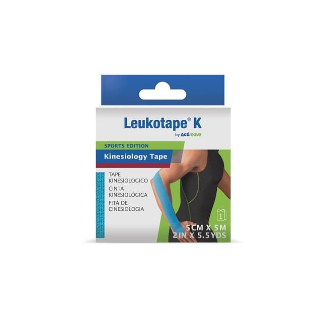 Leukotape K Sports Cinta de Kinesiología Azul – 5 cm x 5 m