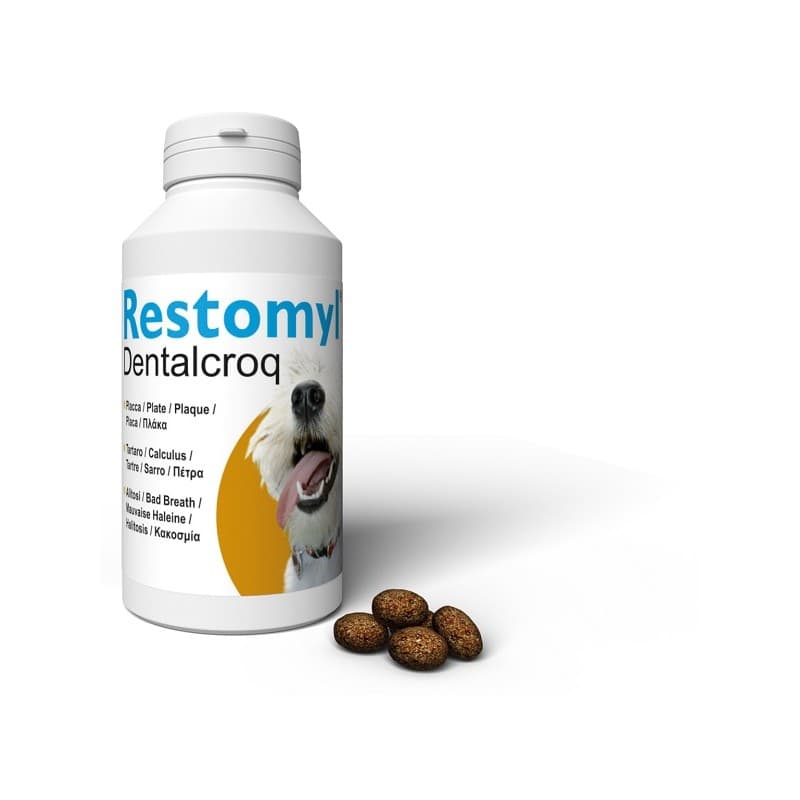 Restomyl Dentalcroq Perro – Snack de higiene dental, 150 g