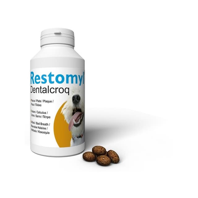 Restomyl Dentalcroq Perro – Snack de higiene dental, 150 g