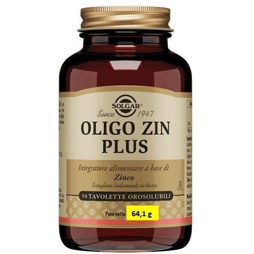 Zinc 11,5 mg – 50 comprimidos masticables | Solgar Oligo Zin Plus