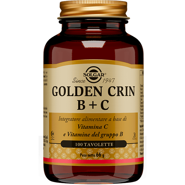 Vitamina C 125 mg + Complejo B – 100 comprimidos | Solgar Golden Crin B+C