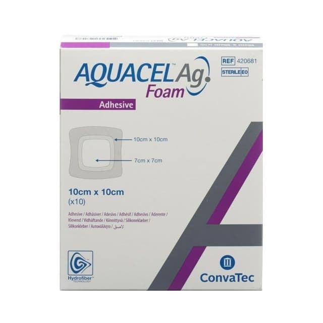 AQUACEL AG Foam ADS Apósito 10 x 10 mm