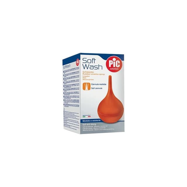PIC Soft Wash Schizzetto – 490 ml Jeringa de pera para limpieza de heridas