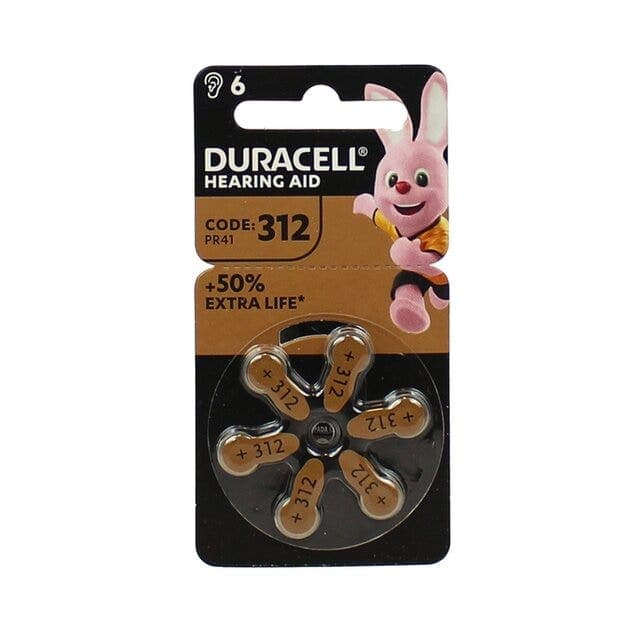 Duracell Easy Tab 312 – Pilas para audífonos