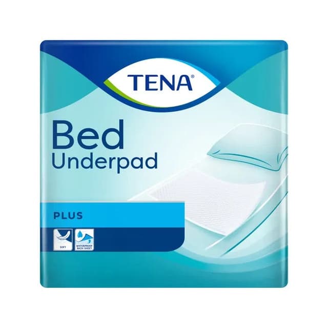 TENA Bed Plus – Protectores de cama 60x90 cm, pack de 20 unidades