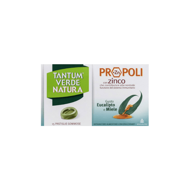 Tantum Verde Pastillas de Goma Eucalipto – Propóleo + Zinc