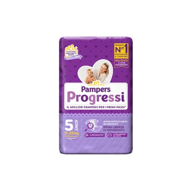 Pampers Progressi Pañales talla Junior – 18 unidades