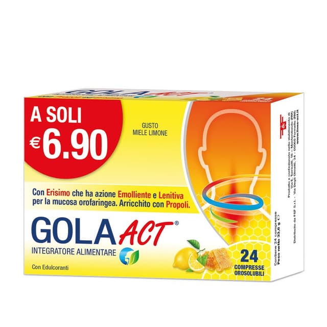 Gola Act Caramelos Miel-Limón – 24 comprimidos