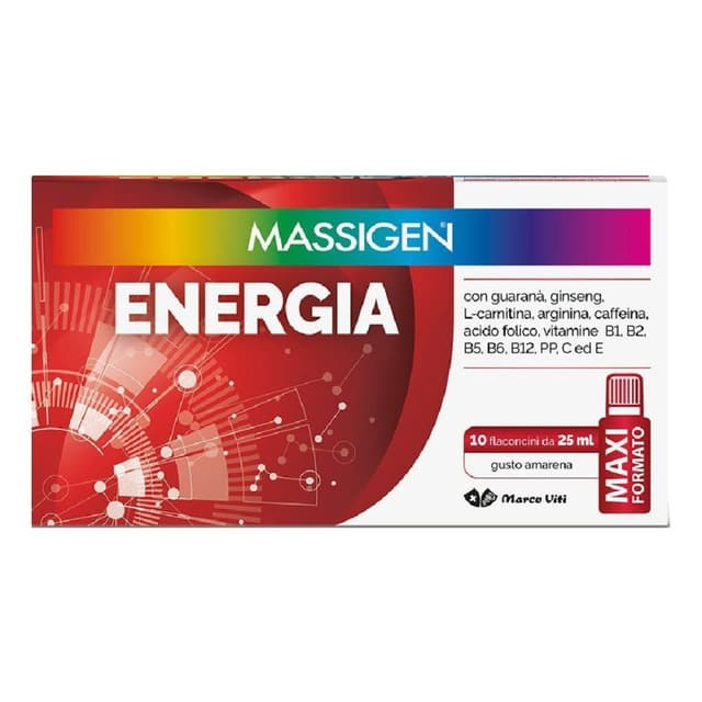 Vitamina C 80 mg – 10 ampollas de 25 ml | Marco Viti Massigen Energia