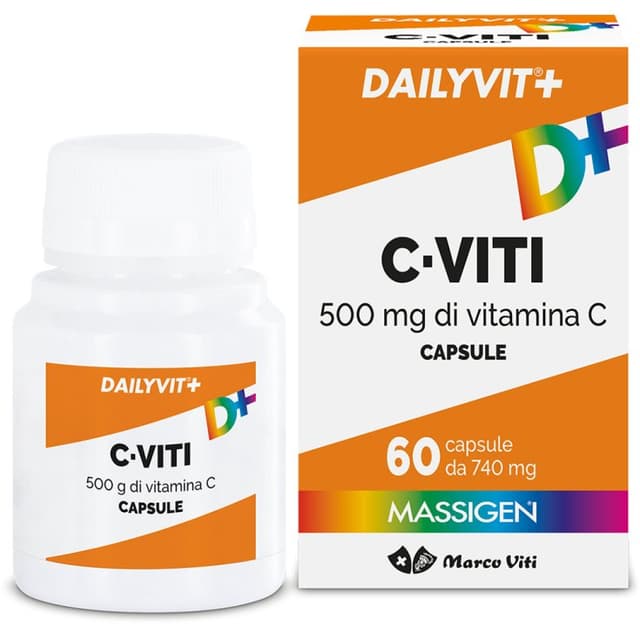 Massigen C Vita Cápsulas – Vitamina C 500 mg + Colágeno, 60 cápsulas