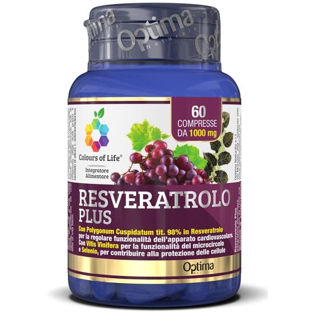 Resveratrolo Plus – 60 comprimidos de 1000 mg | Optima Naturals
