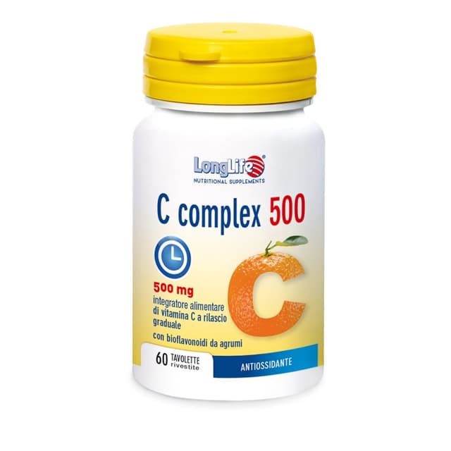 Vitamina C 500 mg + Clorela – 60 comprimidos | Longlife C Complex 500