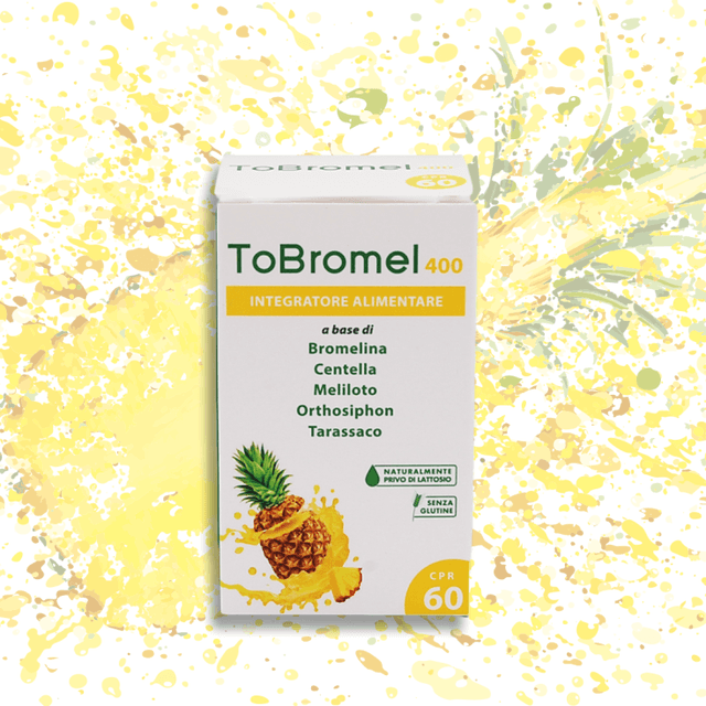 Bromelina 200 mg + Centella (Gotu Kola) – 60 comprimidos | Tobromel 400