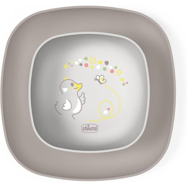 Chicco Vajilla infantil cuenco gris – a partir de 12 meses