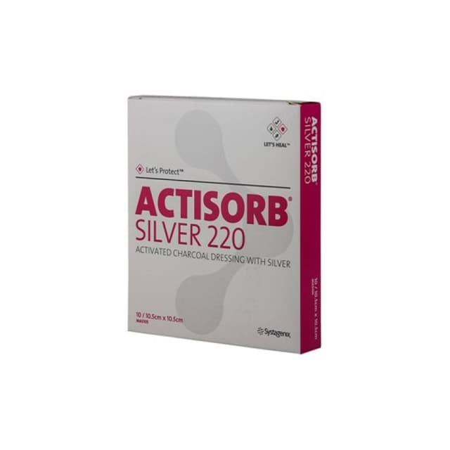 Actisorb Silver 220 – 3 unidades (10,5 x 10,5 cm)