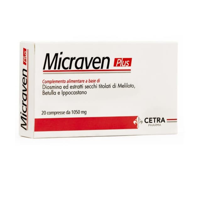 Micraven Plus Diosmina 300 mg + Meliloto – 20 comprimidos de 1030 mg