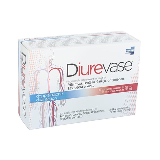 Hojas de vid roja + Rusco – 30+30 comprimidos | Diurevase